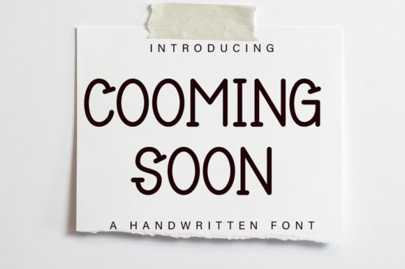 Cooming Soon: A Minimalist Handwritten Font for Modern Creativity