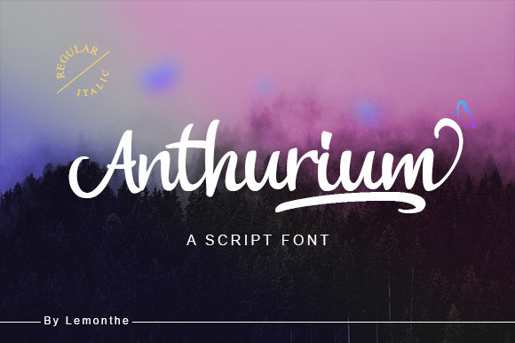 Discover the Elegance of Anthurium: A Handwritten Font That Transforms Design