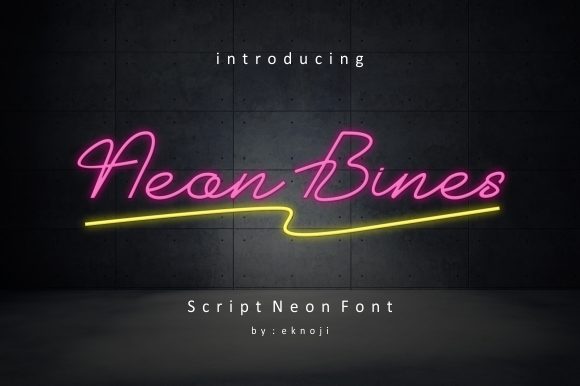 Neon Bines: A Flowing and Sweet Handwritten Font for Creative Expression