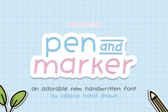 Pen and Marker: A Handwritten Font with Heart